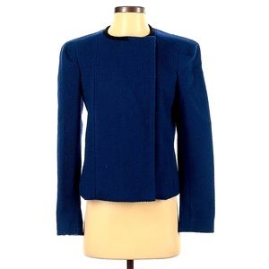 Diane von Furstenberg - DVF Navy Tweed Cropped Blazer